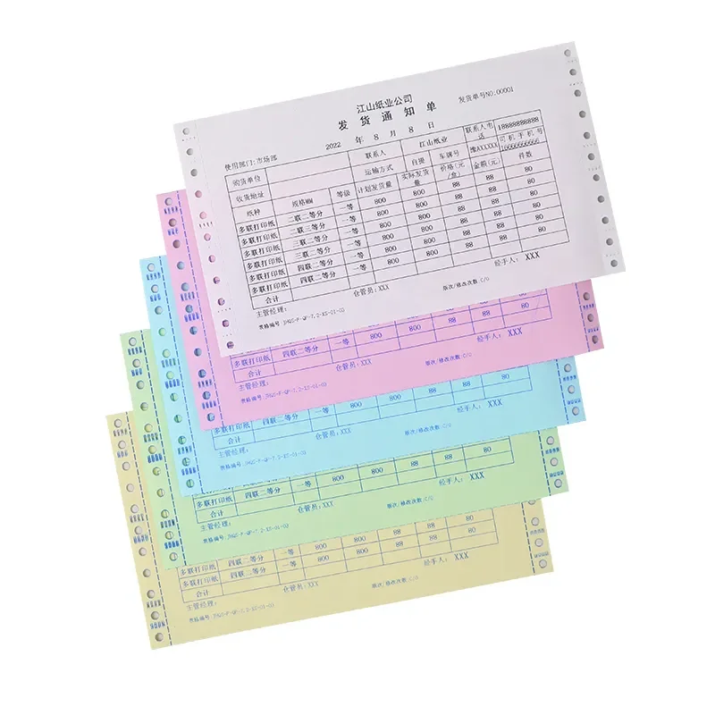 52g White Pink Yellow Blue Green NCR Paper Carbonless CFB Paper/CF Paper/CB Paper