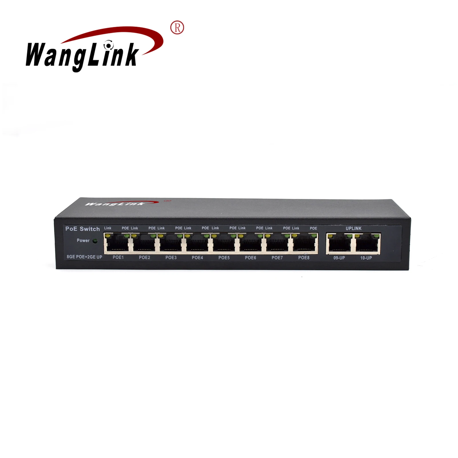 Wanglink 10 Port Gigabit POE Switch 8 Port PoE Network Unmanaged PoE Switch 120W External Power Supply for IP Camera