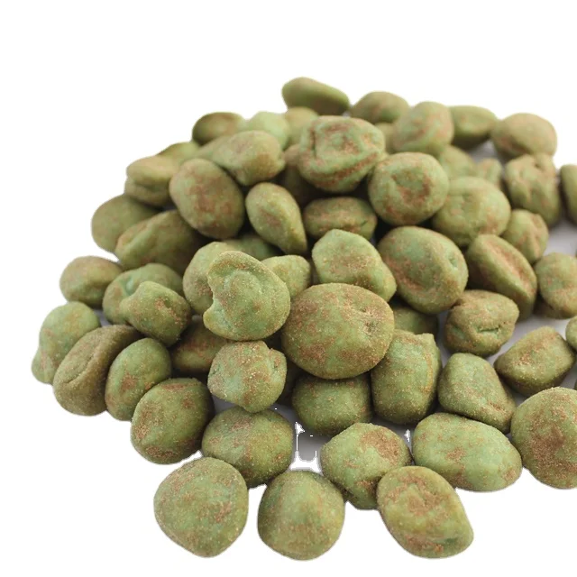 Nuts and Seeds Snack with Strong Flavor Ravioli Wasabi Coated Peanuts