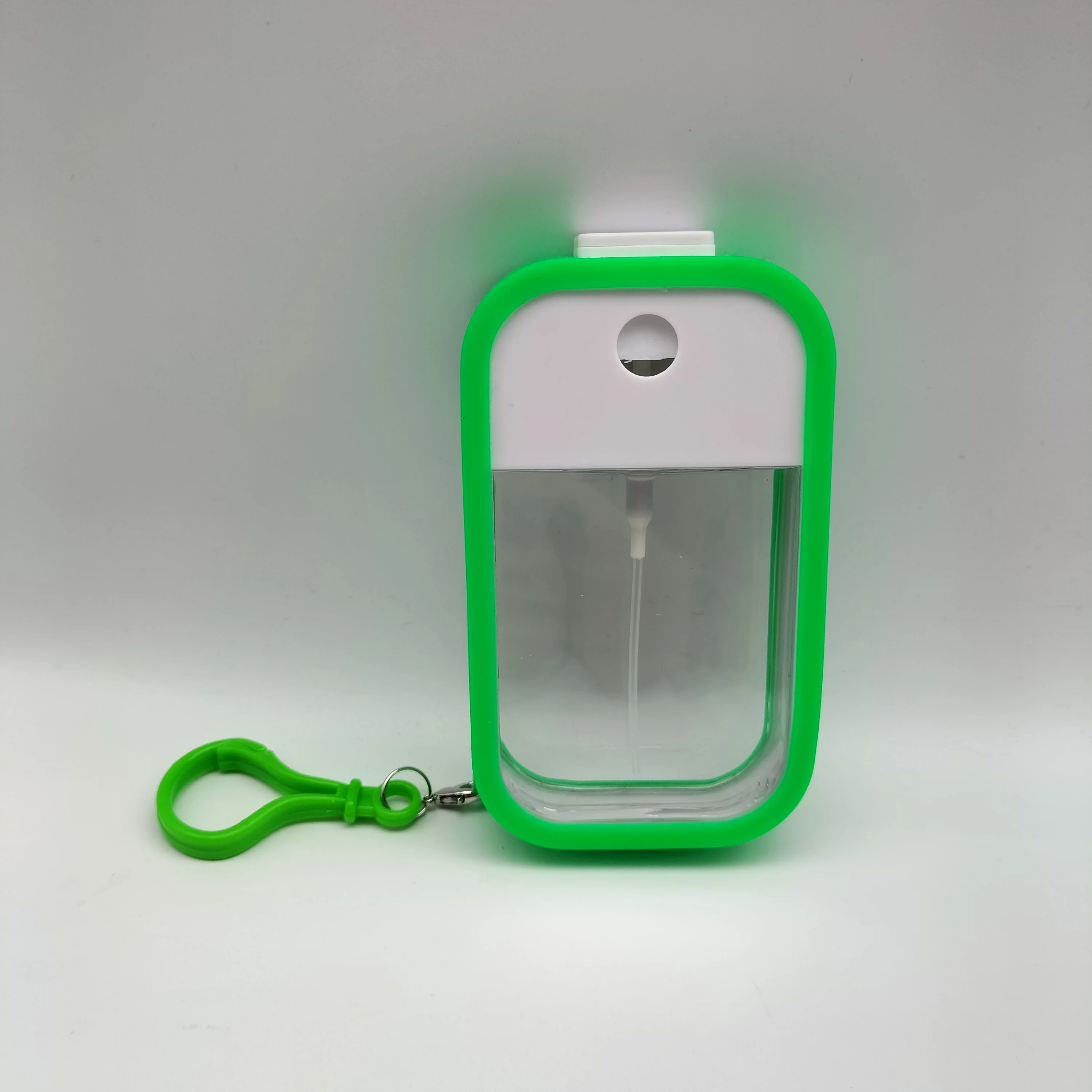 2021 New arrivals 50ml Pocket Sprayer Silicone Holder case Credit card Travel dispenser Holder case with key chain