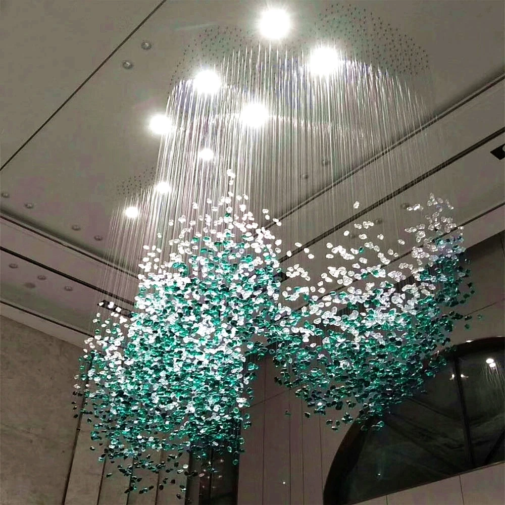 New Product Customized Indoor Project Lighting Hotel Lobby Villa Modern Crystal LED Chandelier
