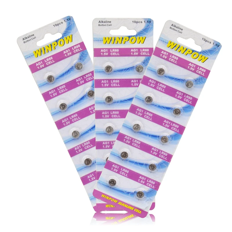 Free Sample 1.5 volt ag6 AG1 lr621 AG13 lr 44 lr44 1.5v button cell battery batteries for wrist watch