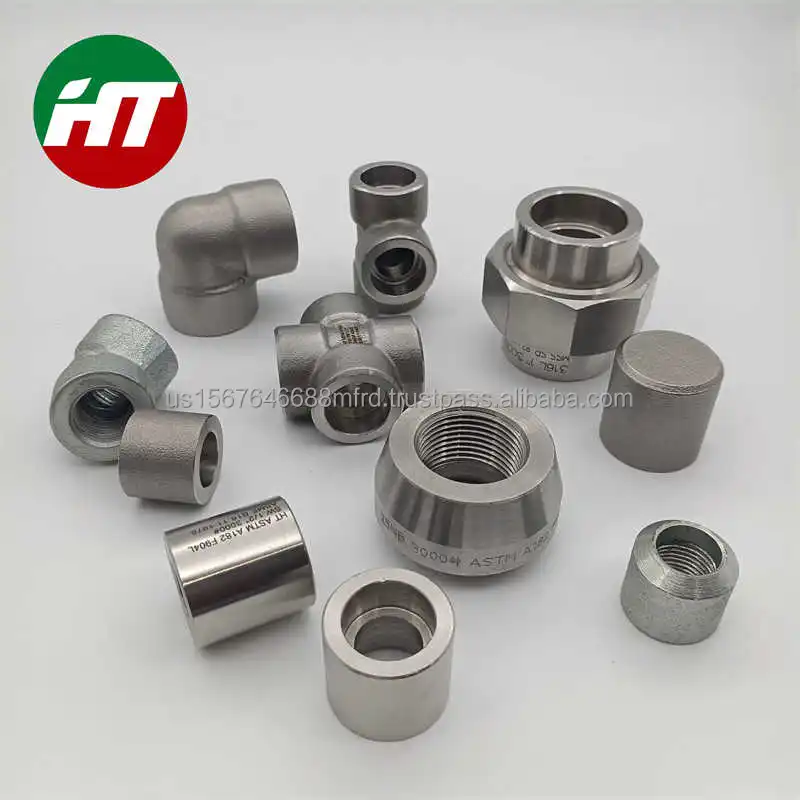 Фитинг ASTM A182 из нержавеющей стали тройник с локтем поперечная муфта втулка соединение сварные штепсельные заглушки