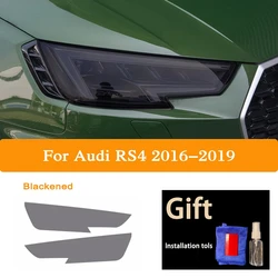 Removable High Glossy Auto Headlight Taillight Decal Lamp Protective Car Lamp  For Audi A4 B8 B9 8K 8W S4 RS4 Accessories 2 Pcs