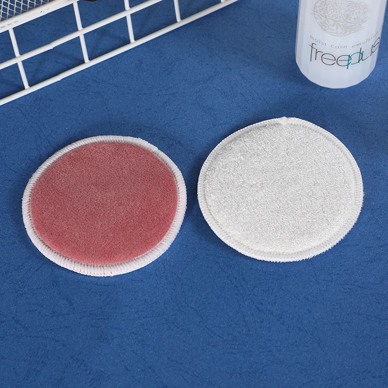 Zero Waste Very Soft Rounds White Terry Bamboo And Velvet Face Reusable Makeup Remover Bamboo Pads Washable