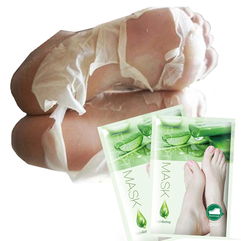 Wholesale Aloe Collagen Foot Peeling Mask Mascarilla Para Pies Skin Care Products Peel Off Footmask Moisturising Feet Peel Mask