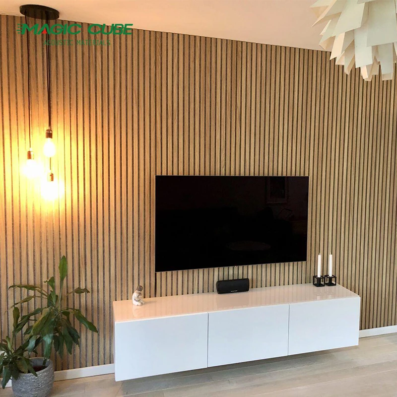 Sound Fluted Sound-Absorbing Absorbing Polyester Room Polyester Fiber Customized Soundproof slat sound proof acoustic panels