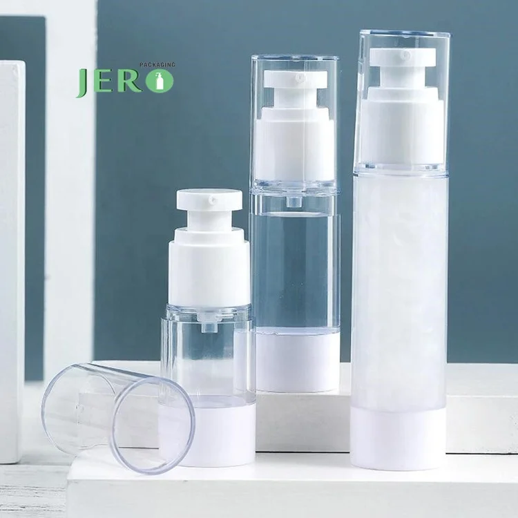 Eco friendly clear AS airless bottle spray 60ml airless pump bottle sprayer airless pump bottle acrylic for lotion