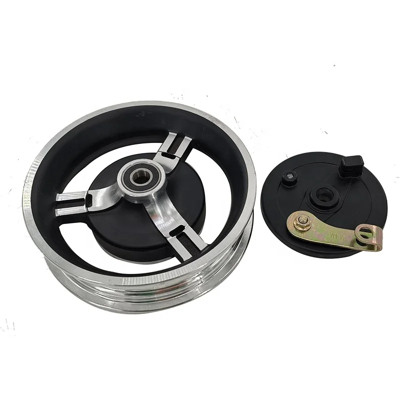 8 inch 10 inch Aluminum alloy rims with drum brake wheel hub fit for electric scooter 10x2.5 10x2.125 200x60 200x50 tire