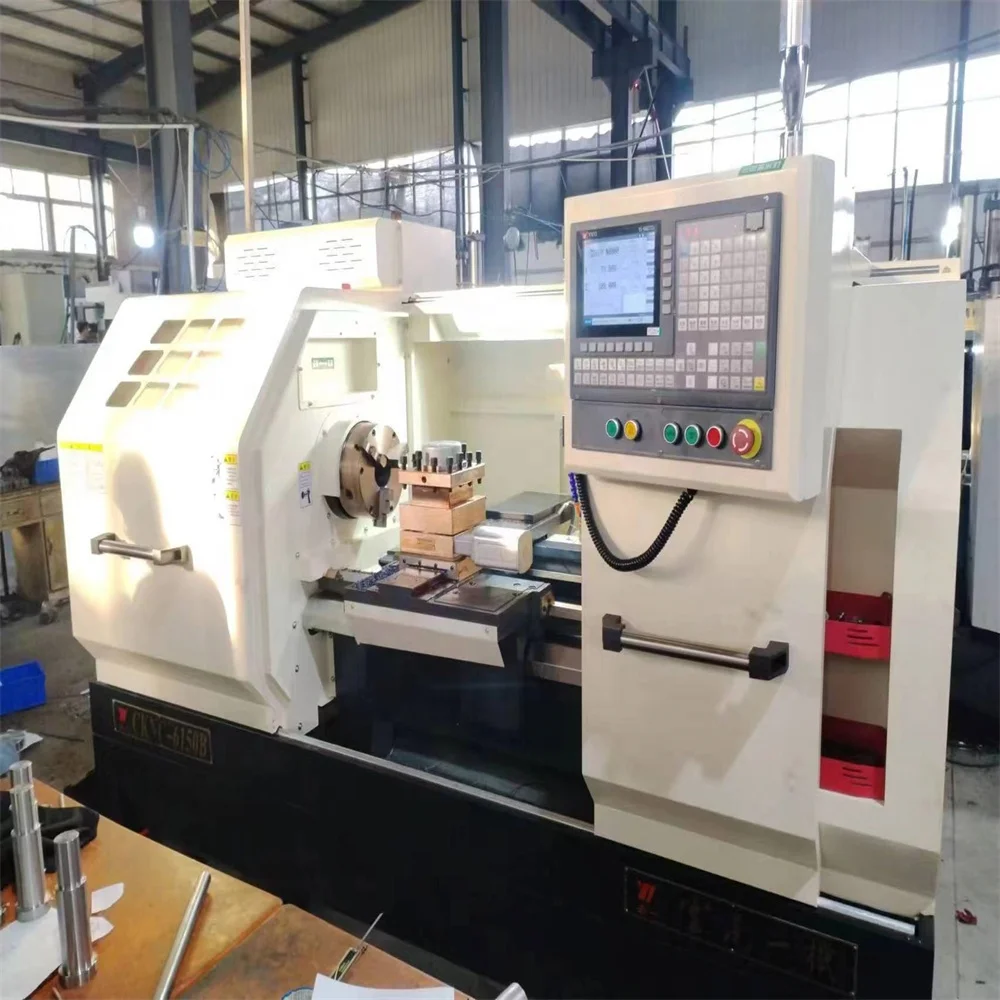 High Speed CNC Lathe TC4580, Bur Bed Lathe Machine, Metalworking Lathe Machine