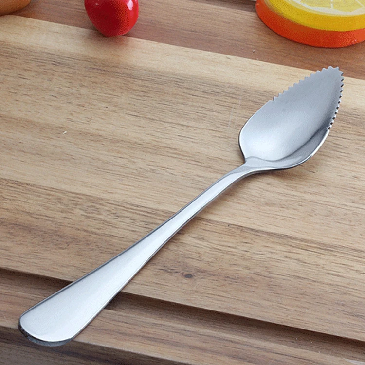 SUS 410 Custom Color Reusable Stainless Steel Grape Fruit Spork Spoon