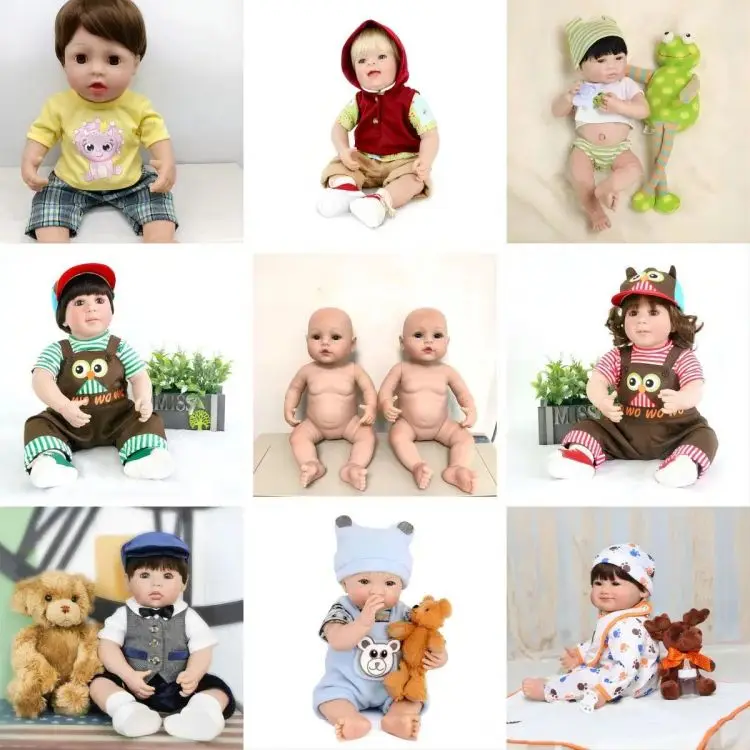 OEM Factory Customized Silicone Reborn Baby Dolls Plastic Vinyl Soft Doll Price Newborn Babies Custom 18 Inch Doll Toy American