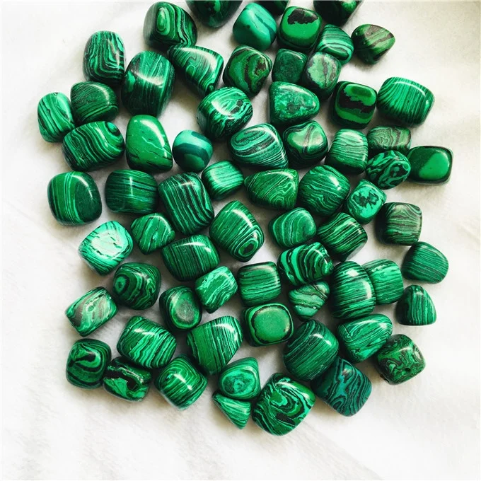 Sale healing tumbled stone malachite quartz crystal stone