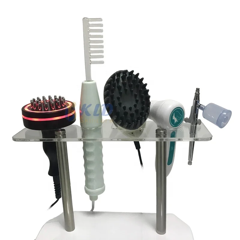 Hair Salon Use Hair Follicle Detection Tool Ozone Galvanic High Frequency Comb Scalp Vibrate Massager Anti-Hair Loss Machine