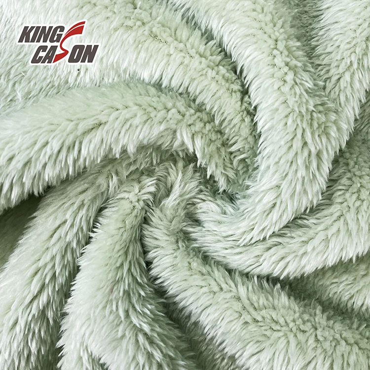 KINGCASON Manufacturer Wholesale Customized Colors Warm Anti-Static Two Side Brushed Soft Solid Sherpa Arctic Fleece Fabric