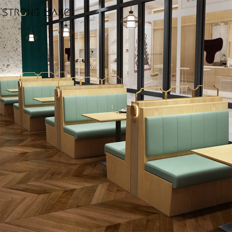 Commercial Fast-Food Chaise Restaurant Fine Dining Table Et Sets Tables and Chairs Booth Seating