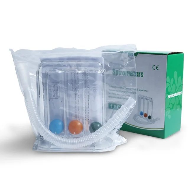 Factory sale 600/9001200ml Breathing Equipment Three Balls Spirometer Lung Incentive spirometer exerciser