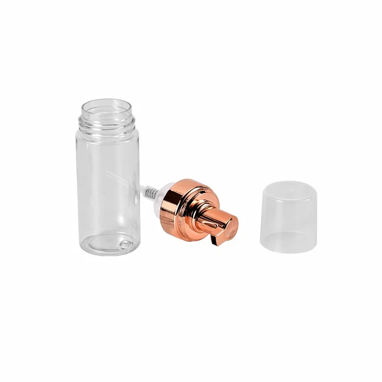 Luxury Empty Plastic Skin Care Container 120/150/160/200/250ml PET Black Foam Pump Dispenser Foaming Cleansing Bottles