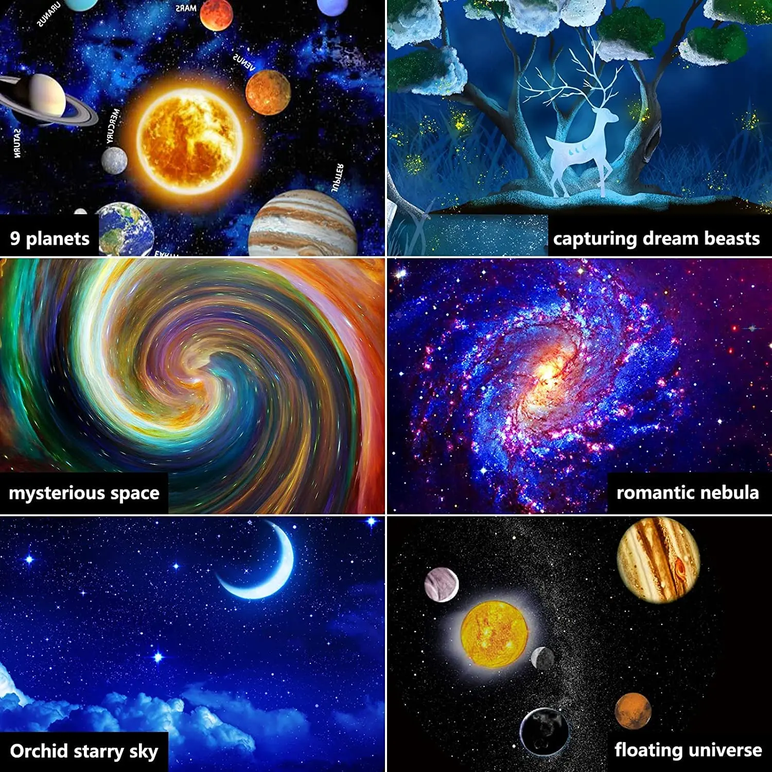 Home Bedroom Ceiling  Light Projector Planetarium Con stellation Projector Star Sky Kids