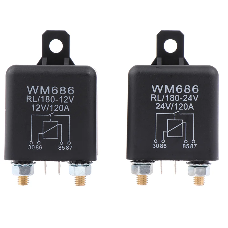 4Pin 100A 12V 24V Dual Battery Isolator Relay Start On/Off Car Power Switch 120A Automobile Relay 12V Normally Open Start WM686