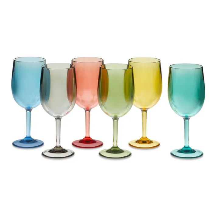 Outdoor Plastic Wine Glasses With Stem,Unbreakable Tritan Stemware,Shatterproof Large Wine Glasses