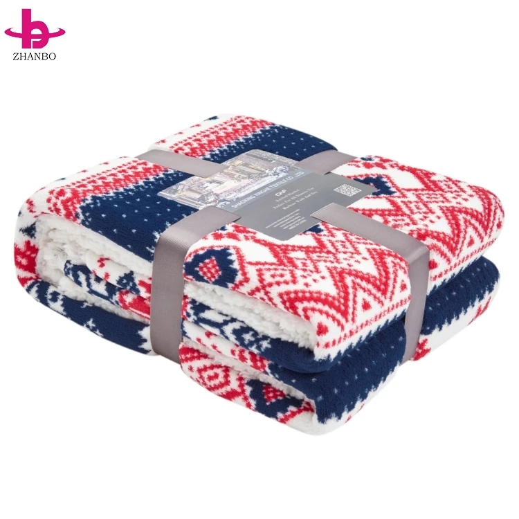 Original Factory Throw Flannel Custom Luxury Polyester Gift Toy Plain Printed Christmas Soft Kids mink Fleece Sherpa Blanket