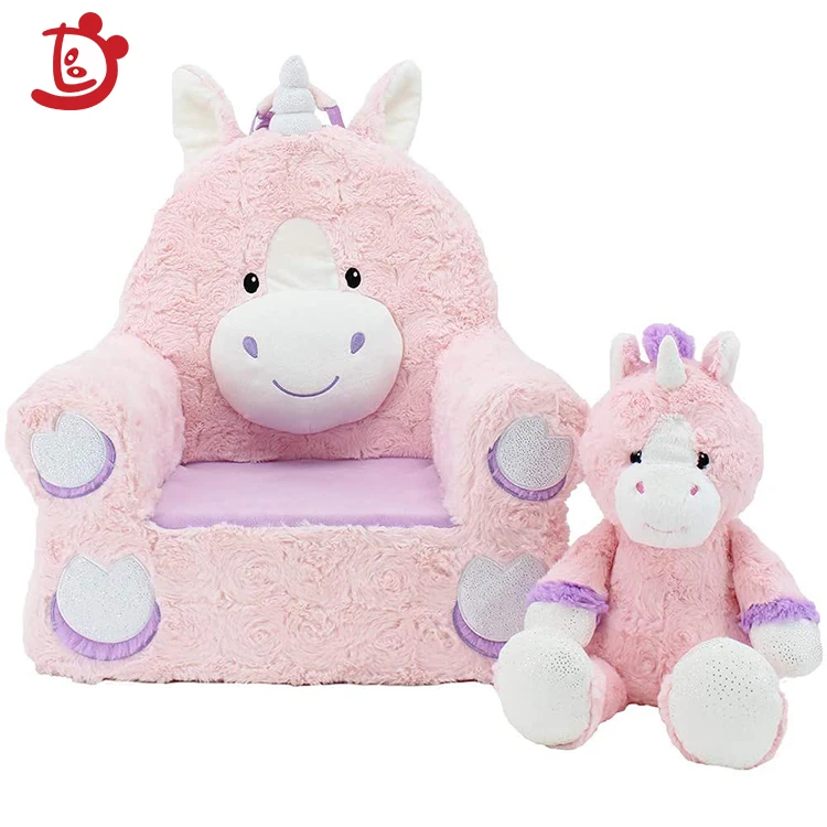 Wholesale custom 50cm Teddy Bear Soft Kids Animal Shape Seats Baby Sofa Chair Children Panda Unicorn Plush Sit Baby Sofa