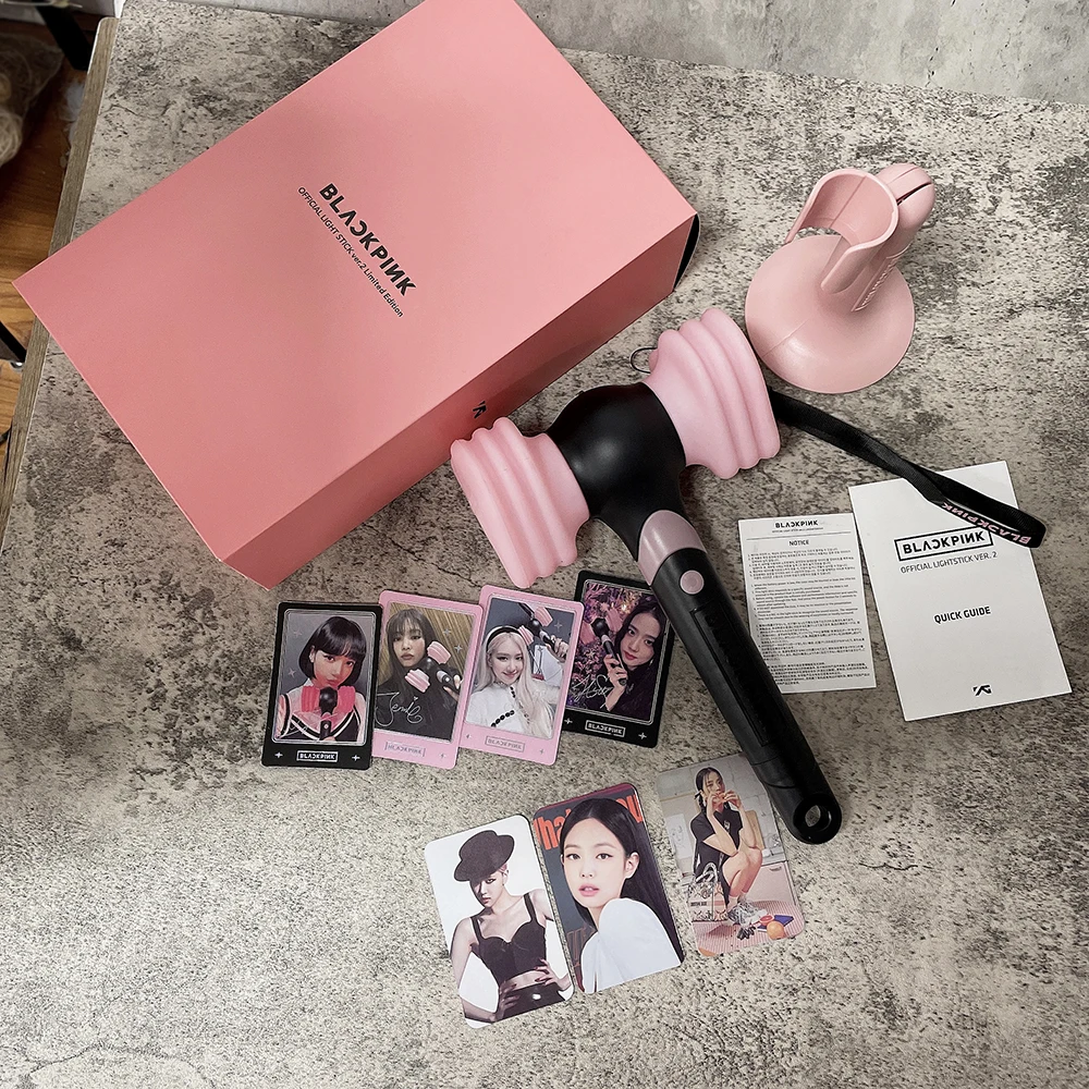 Black Pink Lisa Concert Pink Second Generation Love Hammer Support Lamp Color Change Lightstick