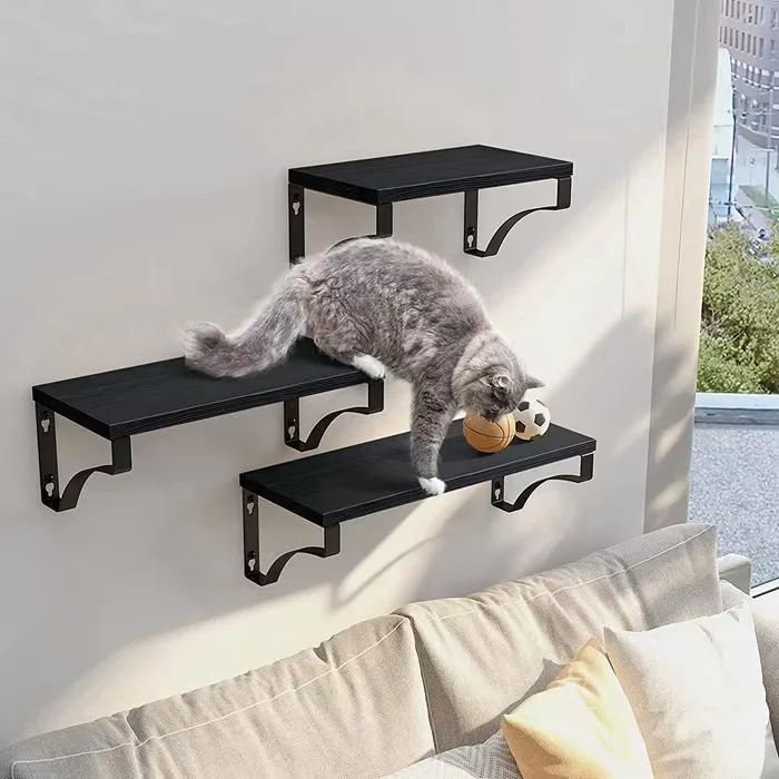 Wooden Book Wall Shelf Set of 3 Nursery Room Shelves Solid Wood Ideal for Books Toys Decor Classic Wall Shelf