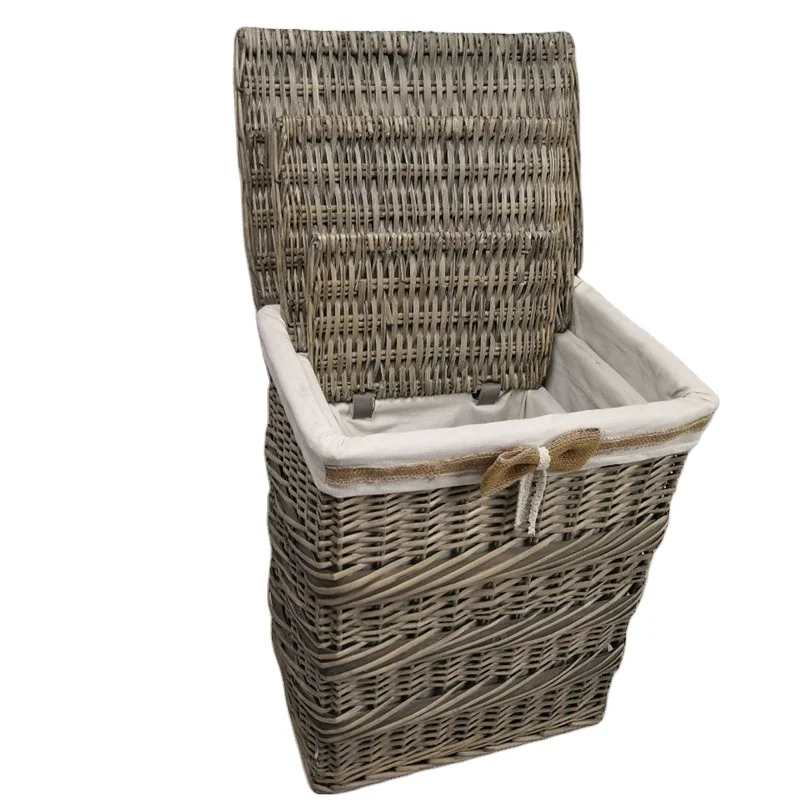 The factory sells cheap high-quality wicker laundry basket and half wicker laundry storage basket