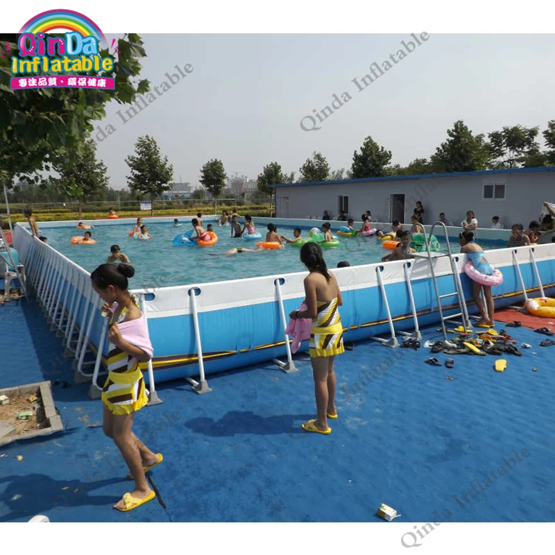 Water park above ground swimming pool metal frame stainless steel pool with cheap price