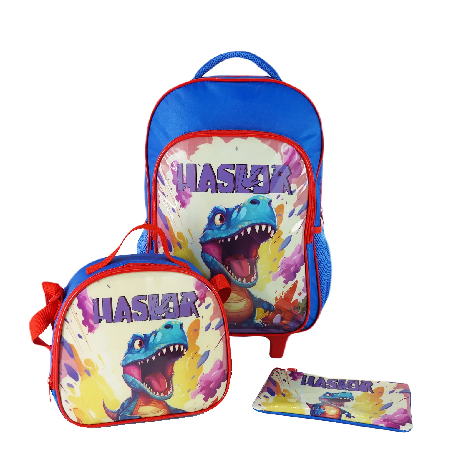Haslor 2024 New Arrival Fashionable Cartoon-Print Trolley Bags school bags con ruedas trolley of backpack