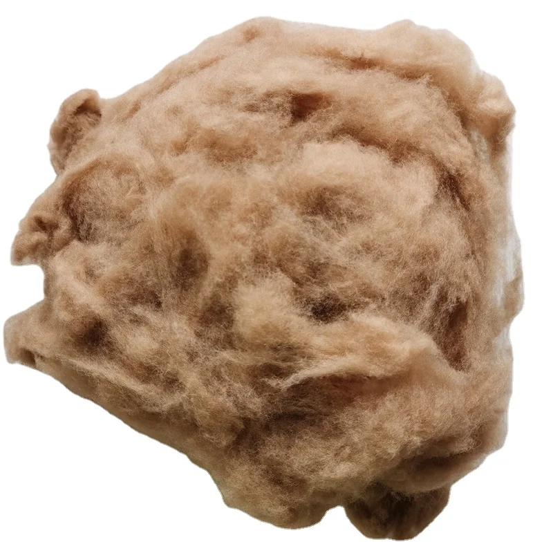 Camel Fiber Chinese Alax 100% Pure Dehaired Camel  Wool Fiber High Quality  17.5mic 36mm