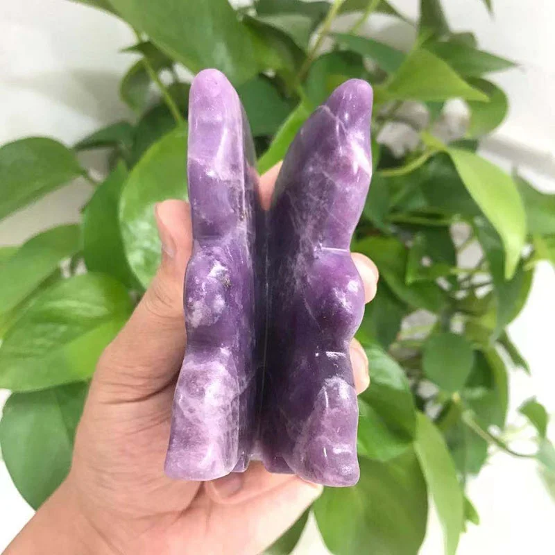 
Wholesale Hand Carved Natural Lepidolite Beauriful Faery Carving Crystal Carving For Decoration 