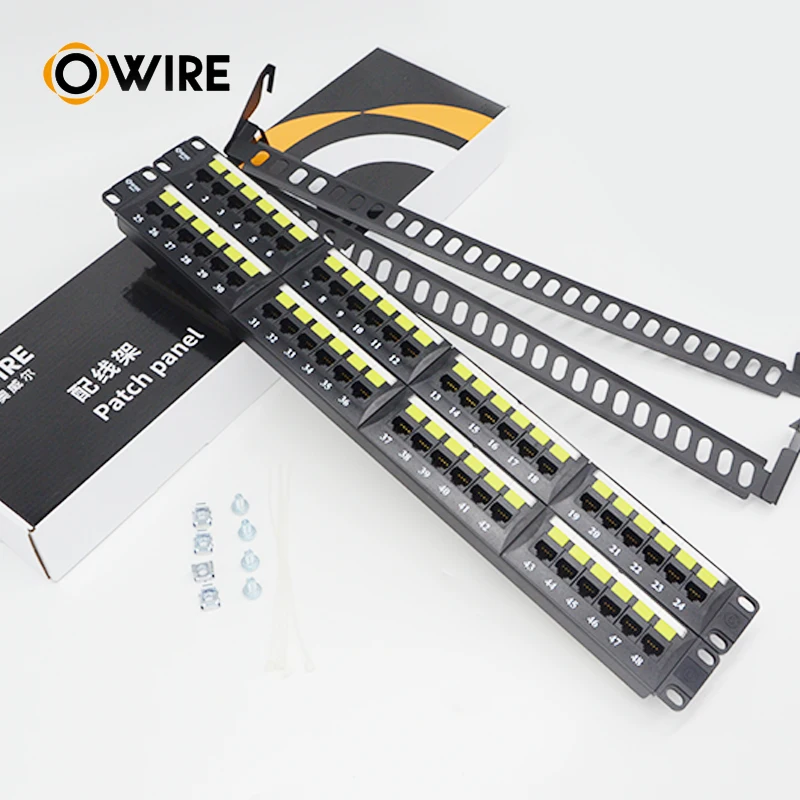  Тонко обработанная оптическая коммутационная панель Owire 24 port rj45
