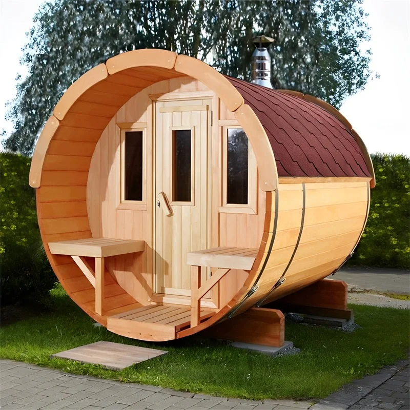 Outdoor Barrel Steam Electric Heating Furnace Sauna Room For Sale At Factory Price