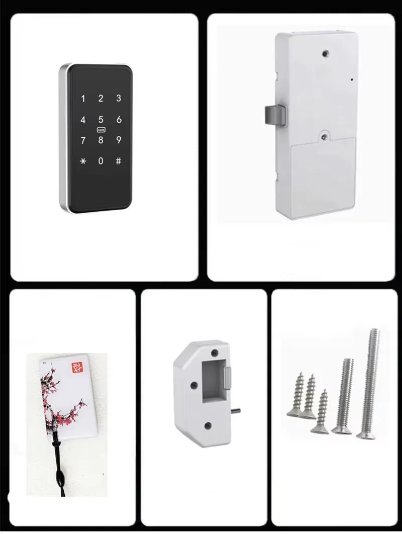 TTLOCK Smart Cabinet Lock For GYM Office Security lock Digital Security Electronic Cabinet Locker Screw Fixed Battery Holder