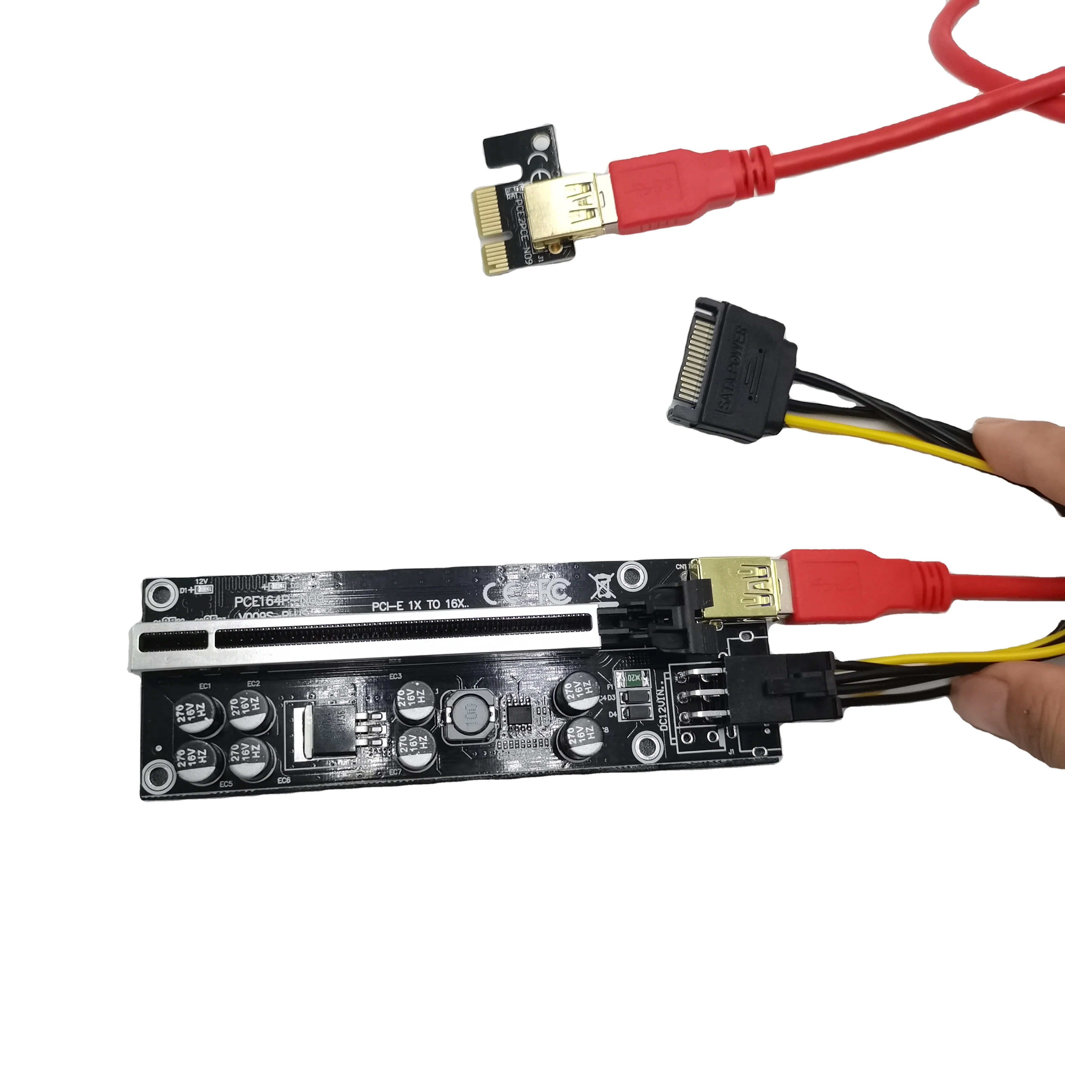 60 см ver 010s pci-e 1x до 16x ler riser 009 карта/pci-e Райзер карта 009s pci express pcie 1x16 009s plus Райзер карта 8 емкостей