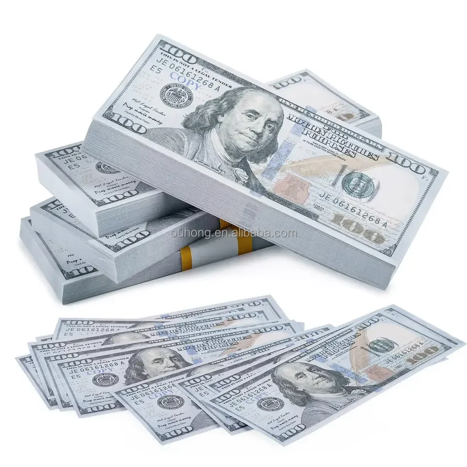 New Fashion Usa 100 Dollar Money Bank Money Notes Prop Money For Party Game Decoration