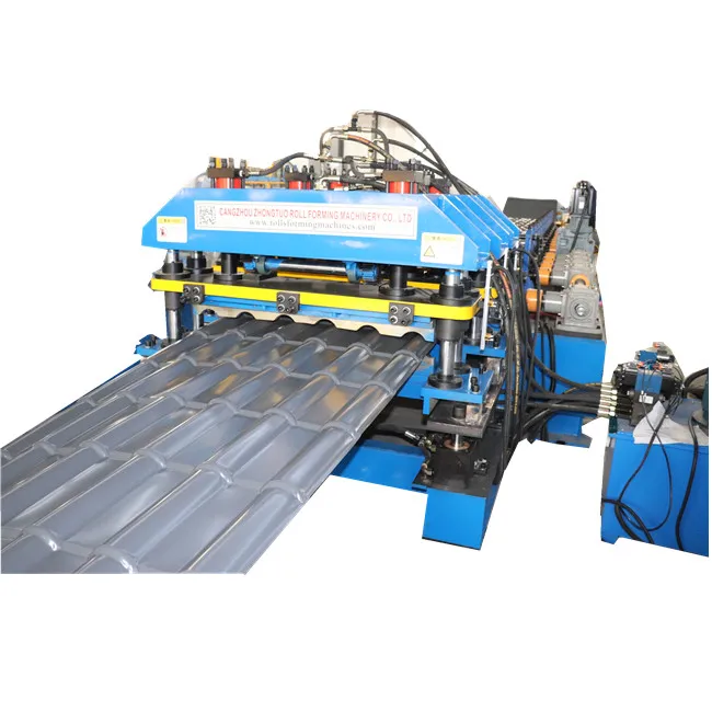 Resin design high speed step tile rolling forming machine