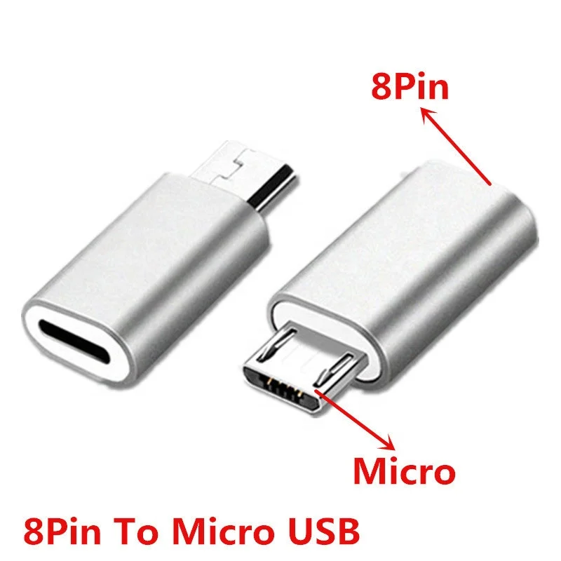 
OEM Wholesale For Lightning iOS 8Pin Female To Micro Usb Male Phone Adapter With Aluminium Alloy Shell 