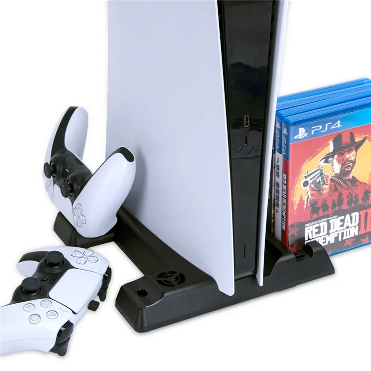 
 Good Price Lakers Skins And Controller Charging Dock With Cooling Fan Platform To Stand For Ps5 Uk Console  