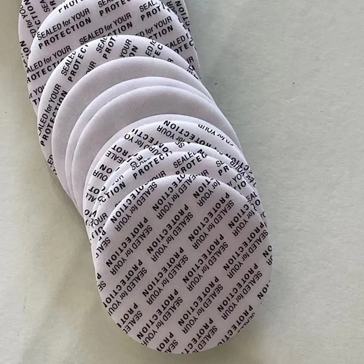 Quality peelable aluminum foil induction bottle cap sealing liner for PET jar sealed for your protection and leak prevention