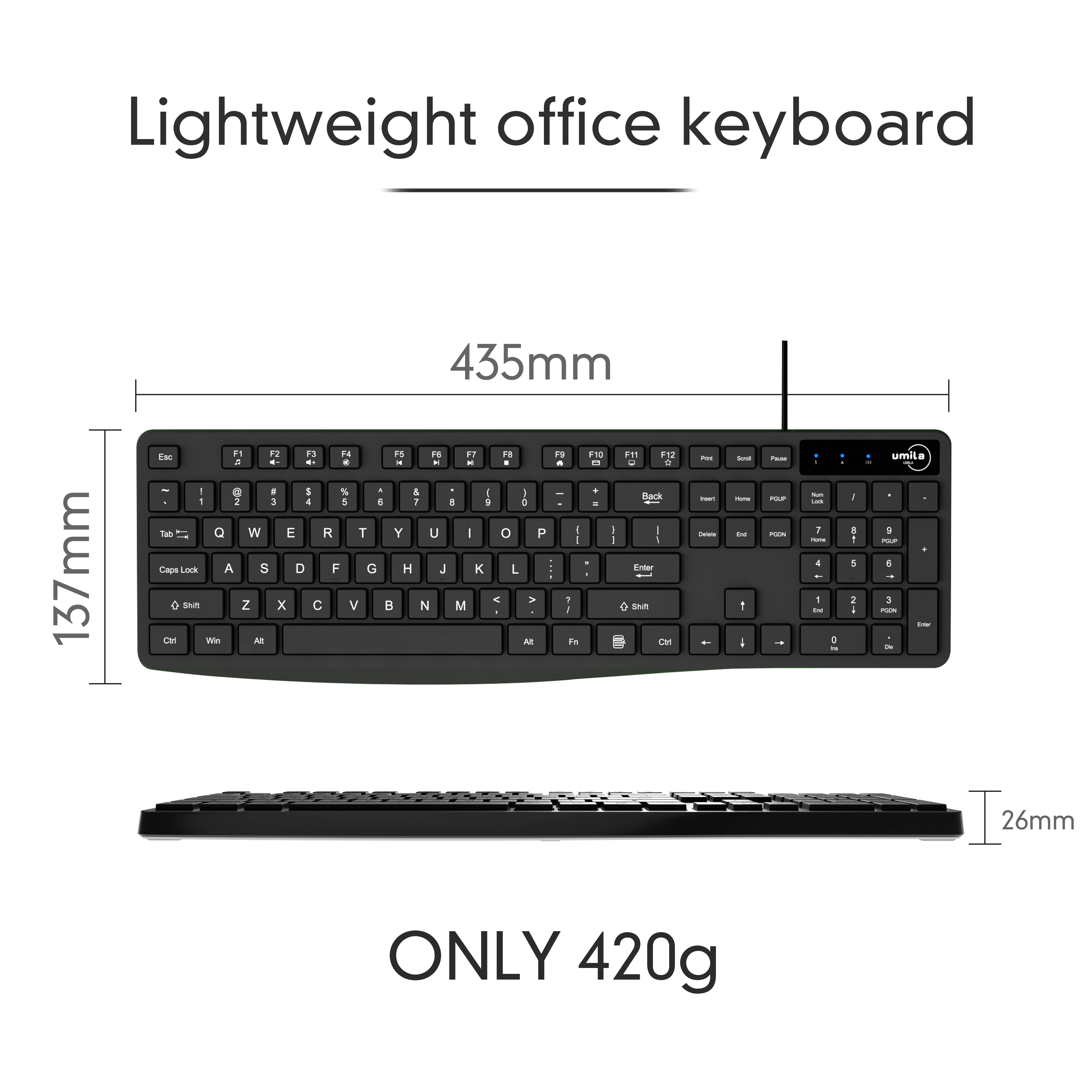 OEM Wholesale Price Thin Light USB PC Custom Keyboard for Office Use