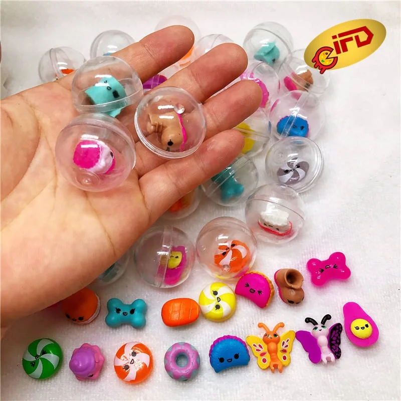 2022 capsule toys transparent plastic material with inside different figure toys for vending machine as kids gift for sale