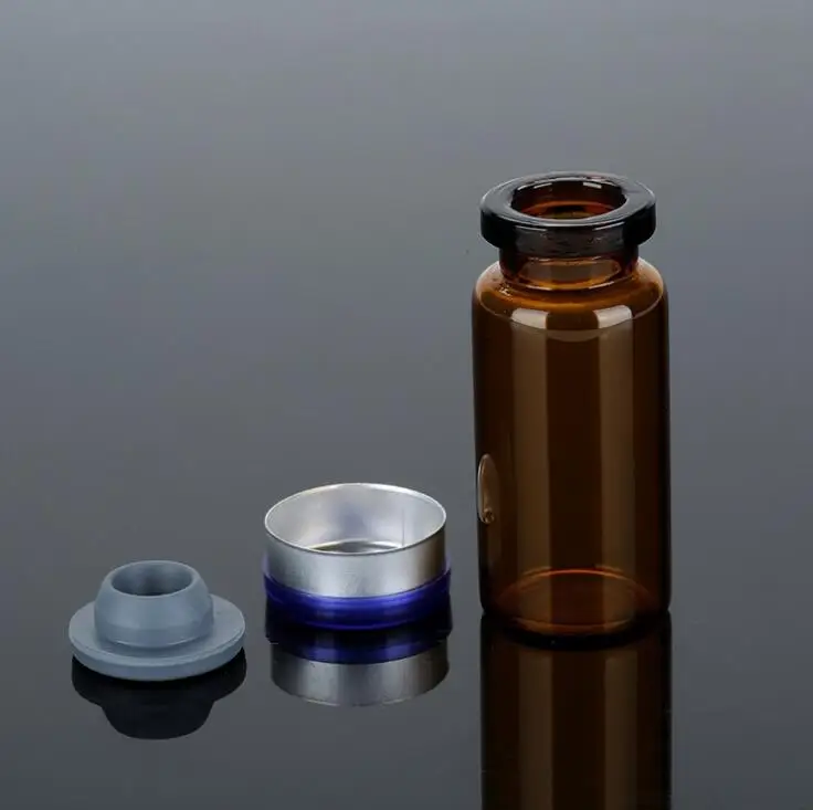 Customized 8ml 10ml Clear USP Type I Neutral Pharmaceutical Crimp Top Tubular Glass Vial with Caps wholesale