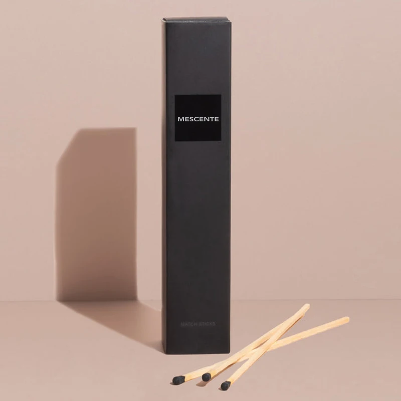 Luxury custom LOGO color matches Long pole Matchbox With Wooden bulk sales matchbox customized match boxes