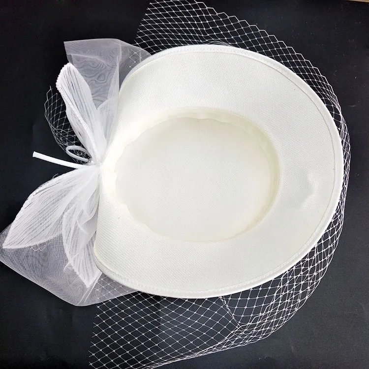 
Hm359 New Design Factory Price Ready To Ship Sinamay Wedding Hats Church Party Hat For Bridal Bridesmaid 