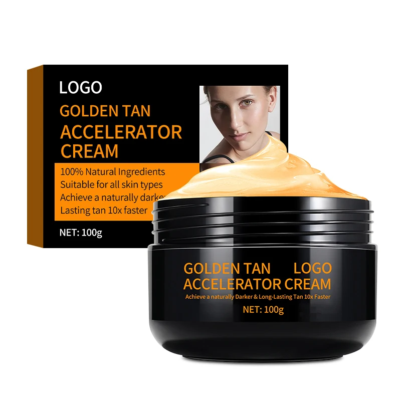 Private Label Tanning Sun Cream Gel Bronzer Body Sunless Accelerator Sunbed Tanning Cream