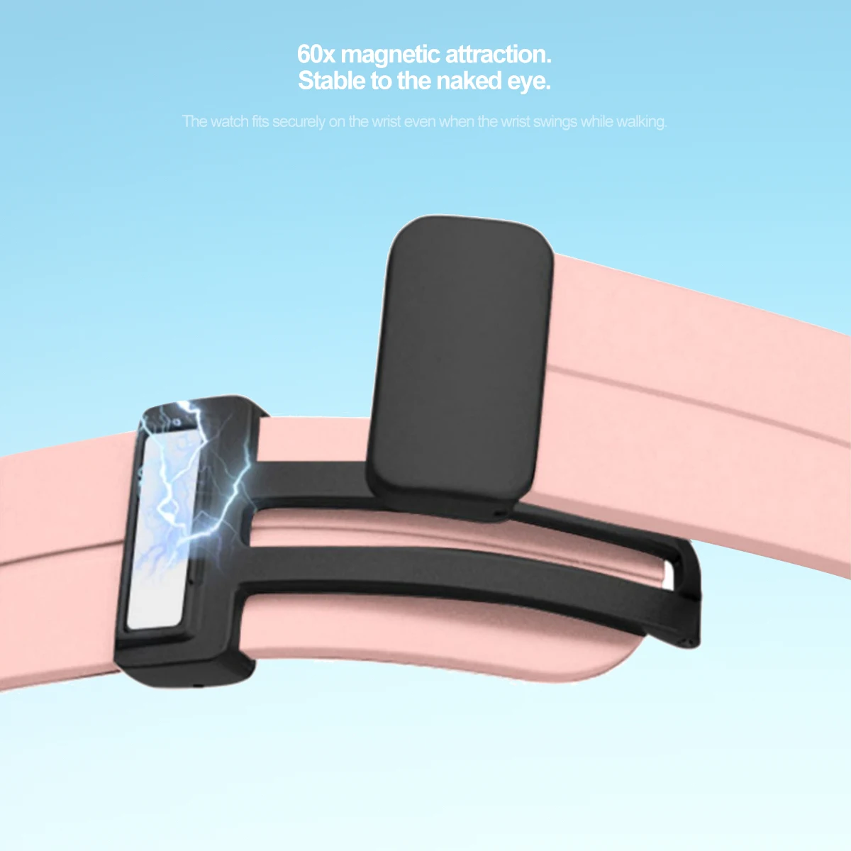 Magnetic Silicone Strap for Samsung Galaxy Watch6 44 40 20mm Bracelet for Galaxy Watch5 4 Classic 47mm smart watch accessories